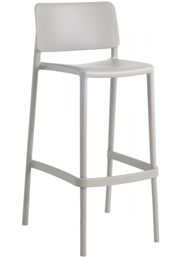 Стул пластиковый барный PAPATYA Joy-S Bar 75 светло-серый