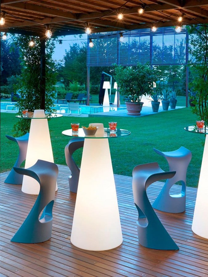 Стол пластиковый барный светящийся Peak Lighting