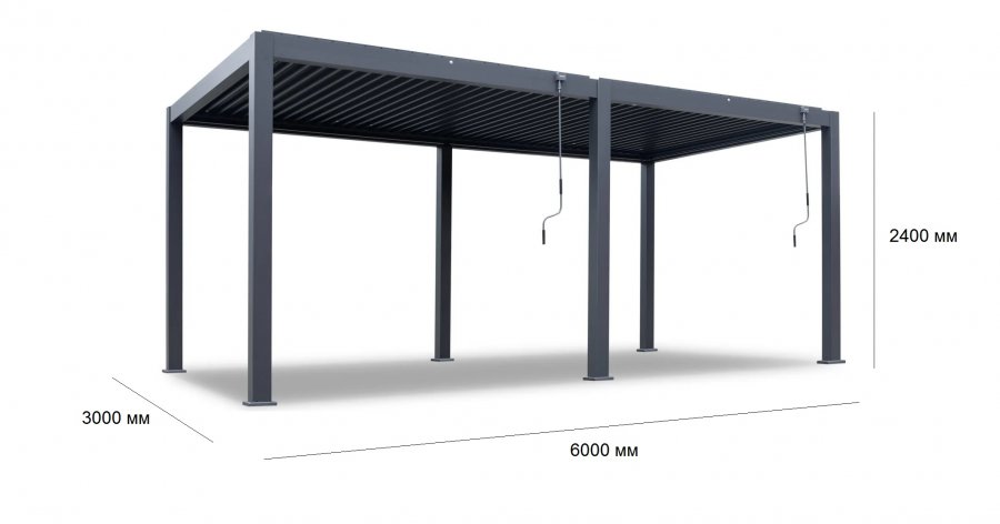 Пергола металлическая 3х6 м Astrol Pergola