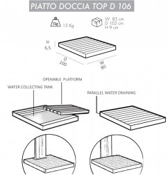 Поддон для уличного душа Top D 106