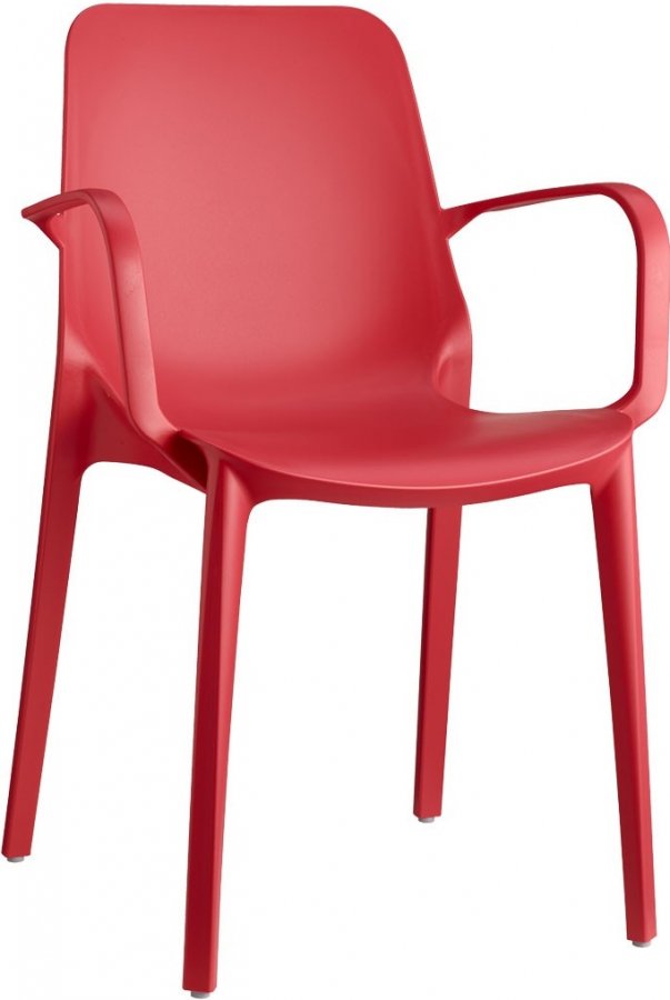 Кресло пластиковое Scab Design Ginevra красный