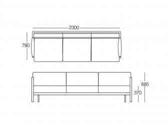 Диван трехместный Loca Sofa LS 03