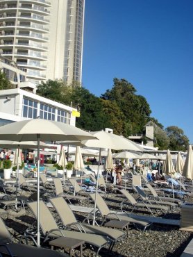 Пляж отеля Pullman Sochi Centre, г. Сочи