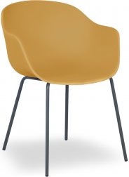 Кресло пластиковое PAPATYA Globe-K ML темно-желтый