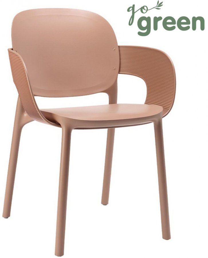 Кресло пластиковое Scab Design Hug Go Green карамельный