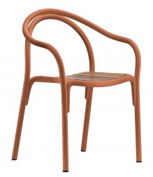 Кресло металлическое Soul Outdoor, терракотовый, натуральный