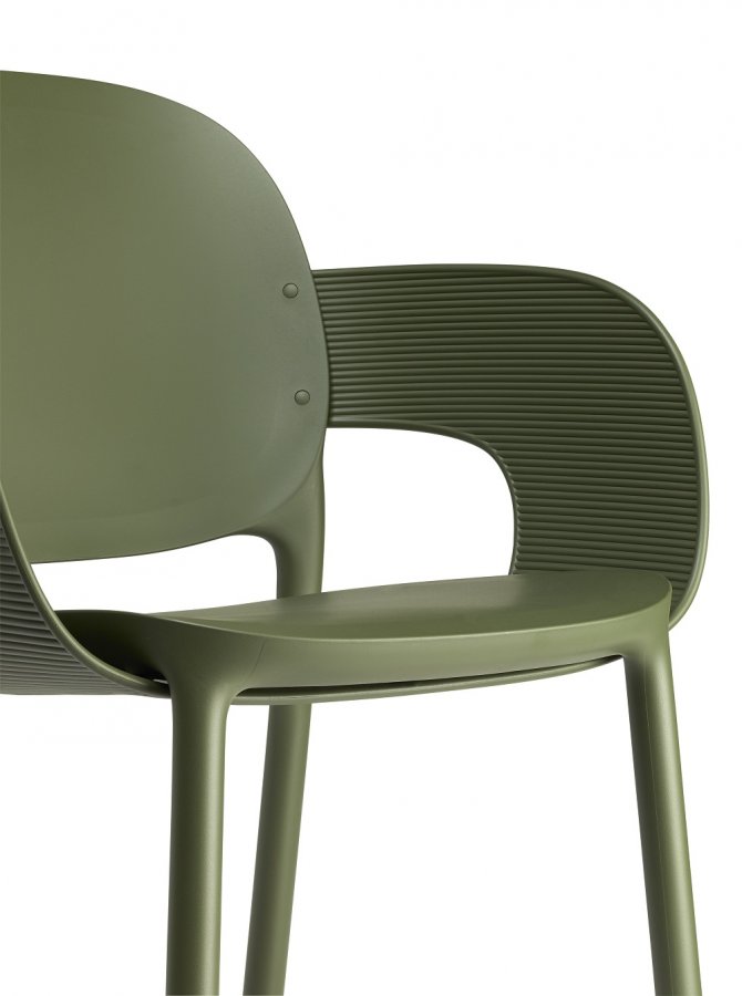 Кресло пластиковое Scab Design Hug Go Green оливковый