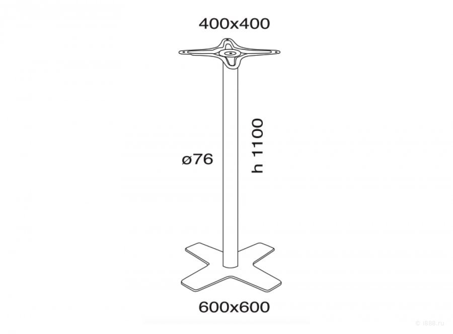 Подстолье металлическое барное Oxo II