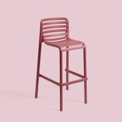 Стул пластиковый барный Nardi Doga Stool марсала
