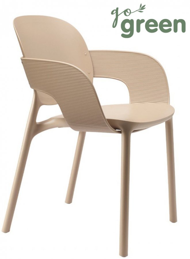 Кресло пластиковое Scab Design Hug Go Green тортора
