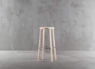 Табурет барный деревянный Plank Blocco натуральный