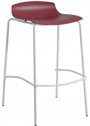 Табурет пластиковый барный PAPATYA X-Treme BSS Pro белый, кирпично-красный
