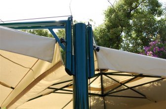 Зонт профессиональный двухкупольный 2.5х5 м Gemelli Steel