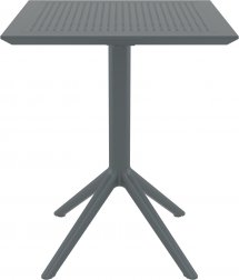 Стол пластиковый складной Sky Folding Table 60, темно-серый, 600х600х740 мм