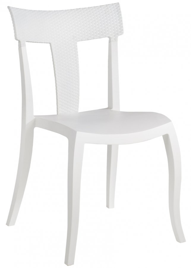 Стул пластиковый PAPATYA Toro-S Rattan белый
