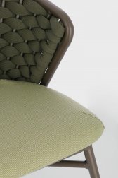 Стул плетеный с подушкой Garden Relax Harlow коричневый, зеленый, оливковый