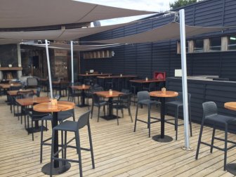 Стул пластиковый полубарный Nardi Lido Mini антрацит