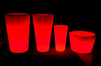 Кашпо пластиковое светящееся Cone