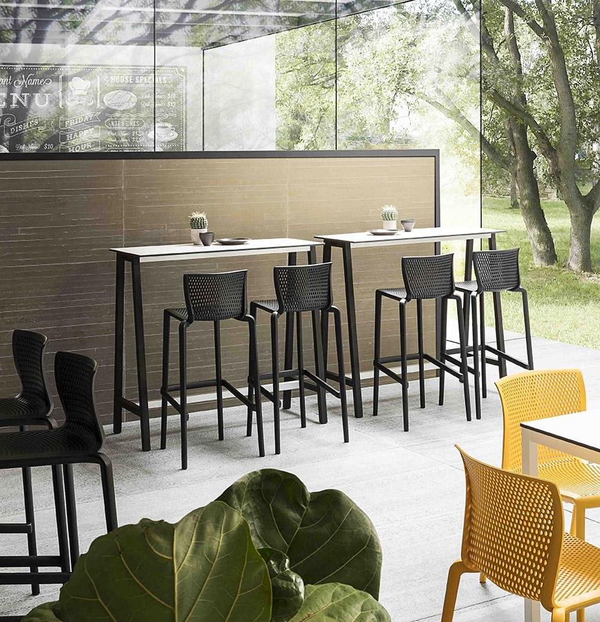 Стул пластиковый барный Gaber Spyker Stool белый