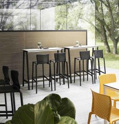 Стул пластиковый барный Gaber Spyker Stool белый