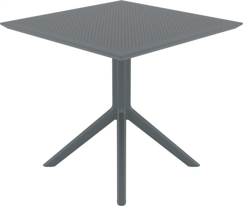 Стол пластиковый Sky Table 80, темно-серый, 800х800х740 мм