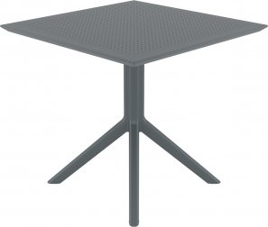 Стол пластиковый Sky Table 80, темно-серый, 800х800х740 мм