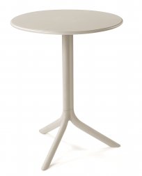 Стол пластиковый обеденный Spritz + Spritz Mini, бежевый, Ø605х400-765 мм