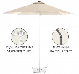 Зонт пляжный профессиональный Ø2 м Kiwi Clips