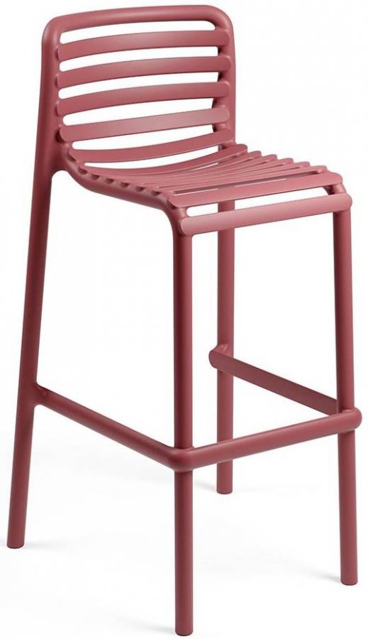 Стул пластиковый барный Nardi Doga Stool марсала
