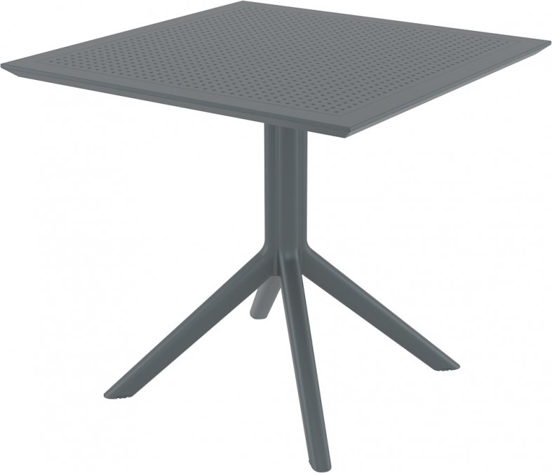 Стол пластиковый Sky Table 80, темно-серый, 800х800х740 мм