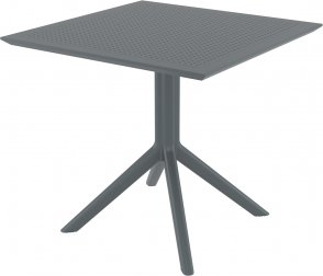 Стол пластиковый Sky Table 80, темно-серый, 800х800х740 мм