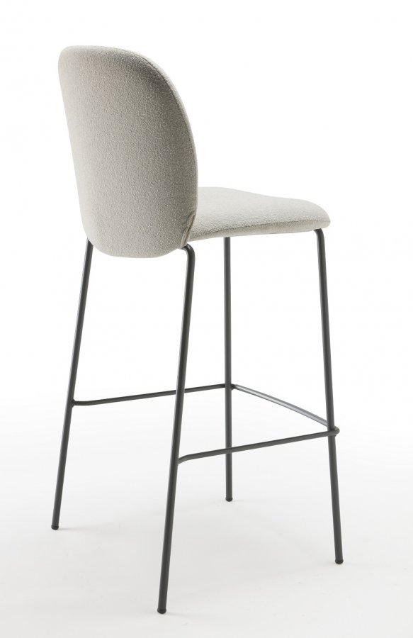 Стул полубарный с обивкой Scab Design Mentha Pop антрацит, слоновая кость