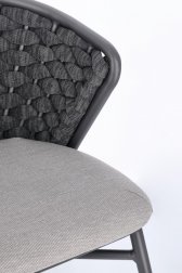Стул плетеный с подушкой Garden Relax Harlow антрацит, графит