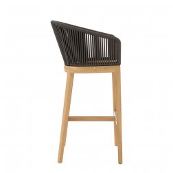 Кресло барное деревянное плетеное JANUS et Cie Heron натуральный, ореховый