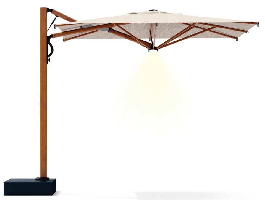Зонт профессиональный 2.9х2.9 м с подсветкой Astro Timber Light