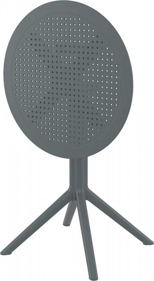 Стол пластиковый складной Sky Folding Table Ø60, темно-серый, Ø600х740 мм