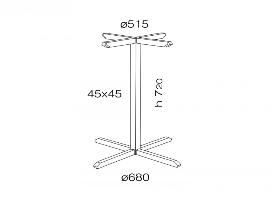 Подстолье металлическое Slim-X 350