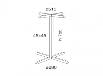 Подстолье металлическое Slim-X 350