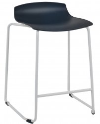 Табурет пластиковый полубарный PAPATYA X-Treme Sled Pro белый, черный