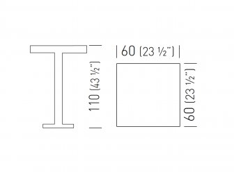 Стол пластиковый барный Tkitt BGA3L