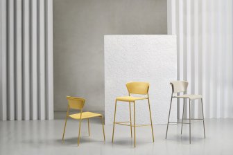 Стул полубарный пластиковый Scab Design Lisa Technopolymer тортора