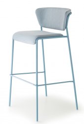 Стул барный с обивкой Scab Design Lisa Waterproof голубой