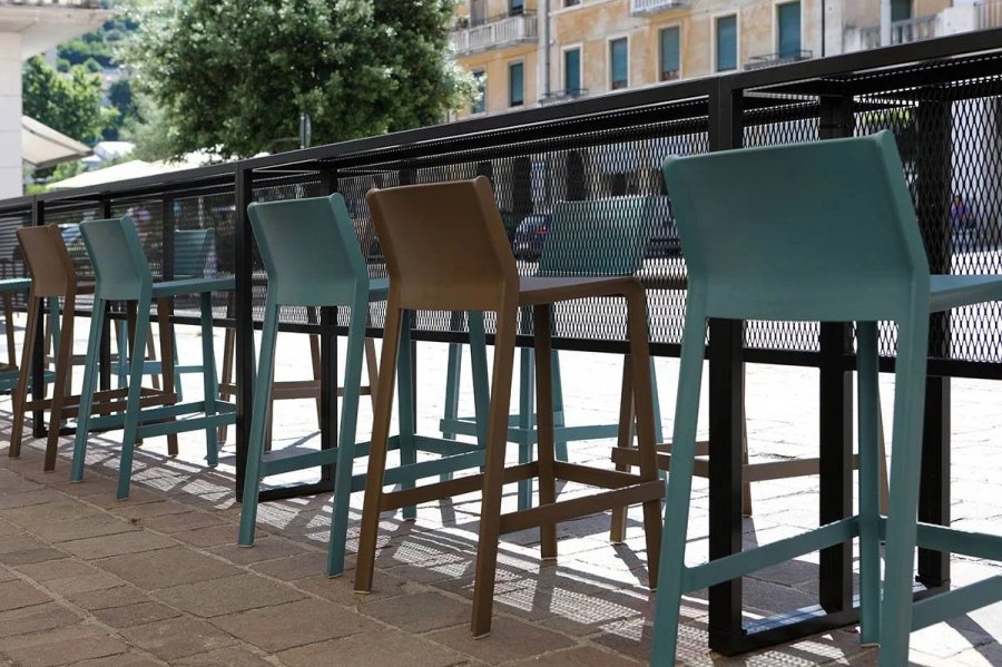Стул пластиковый барный Nardi Trill Stool бирюзовый