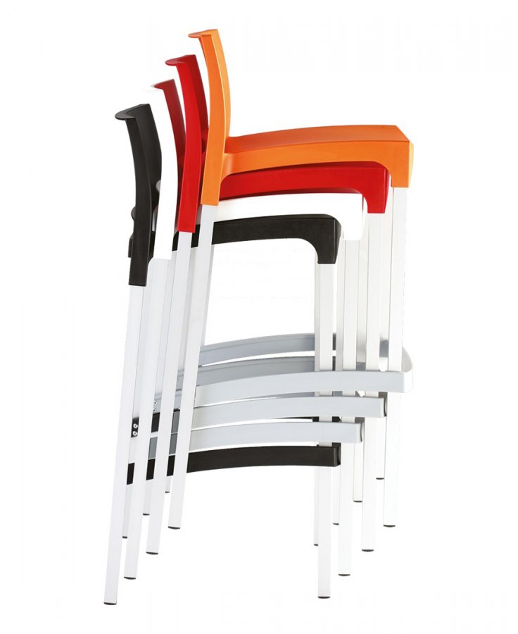 Стул пластиковый барный Siesta Contract Gio 75 красный