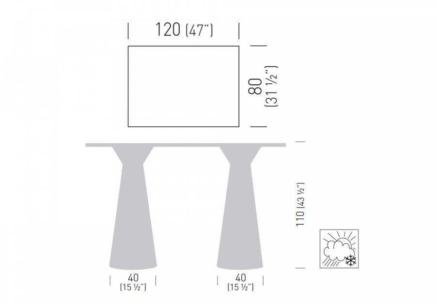 Стол ламинированный барный Roller Table