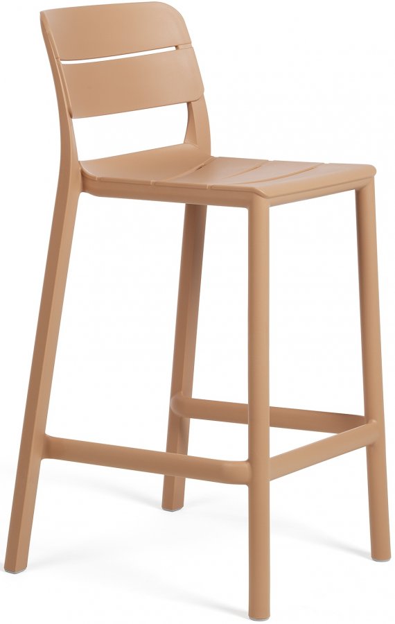 Стул пластиковый полубарный Cassia Stool Mini капучино