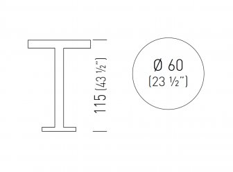 Стол пластиковый барный Tkitt BGA4K