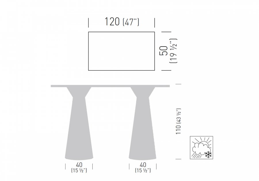 Стол ламинированный барный Roller Table