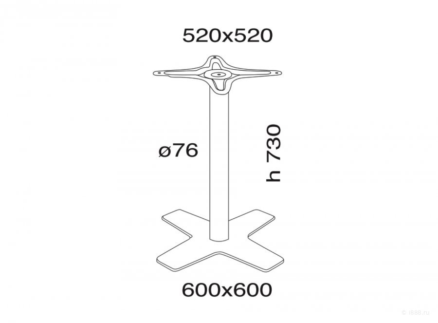 Подстолье металлическое Oxo II