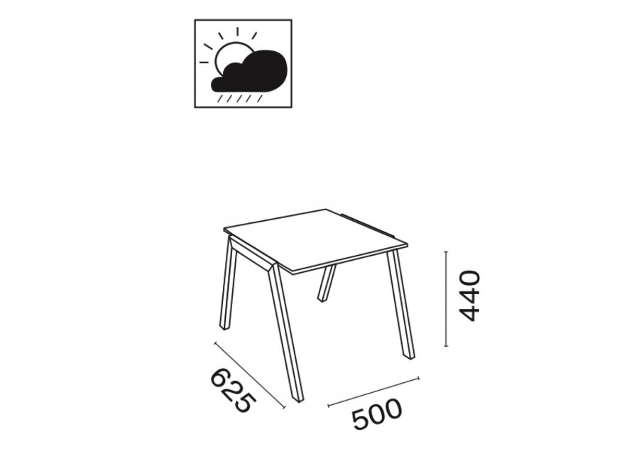 Столик металлический приставной Zen Side Table
